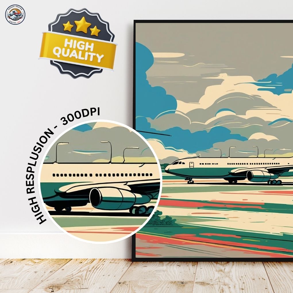 Taoyuan Airport Digital Art - Quality Gurantee