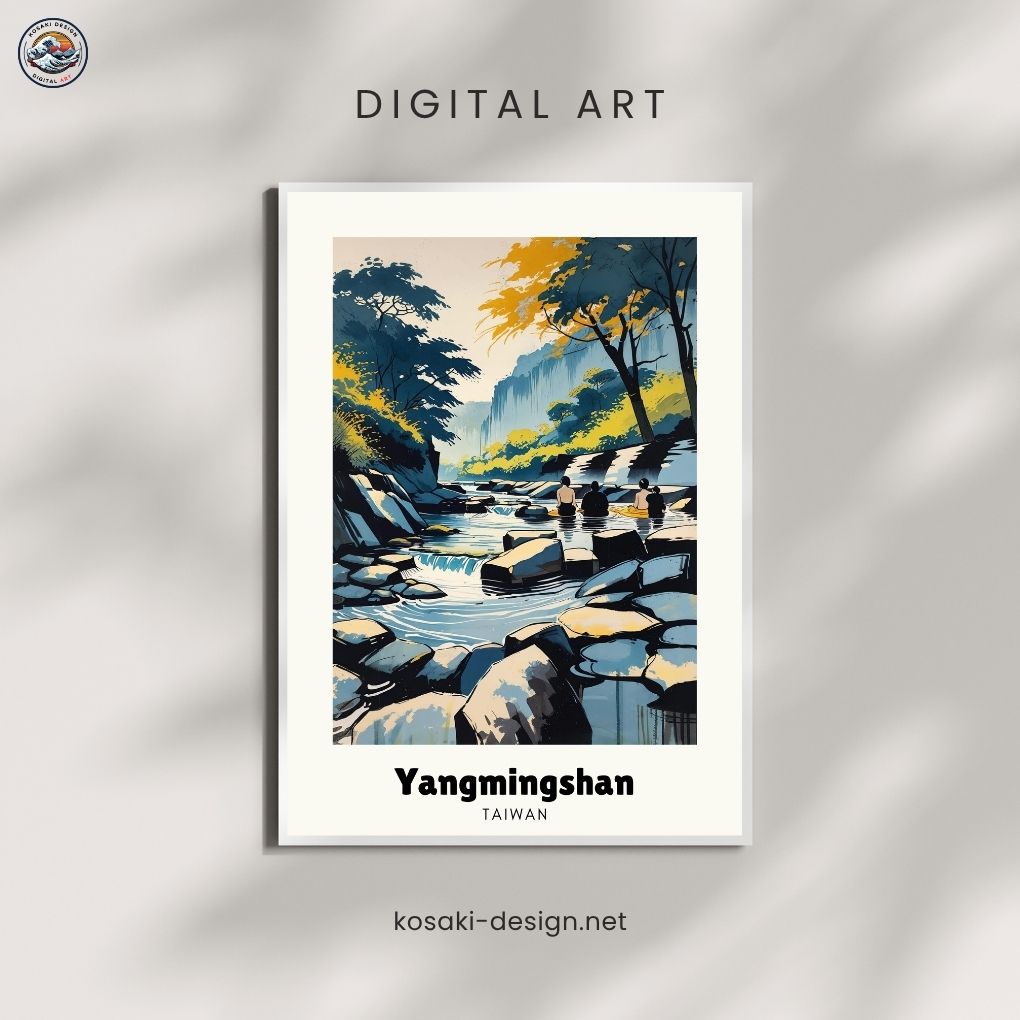 Yangmingshan River Digital Art