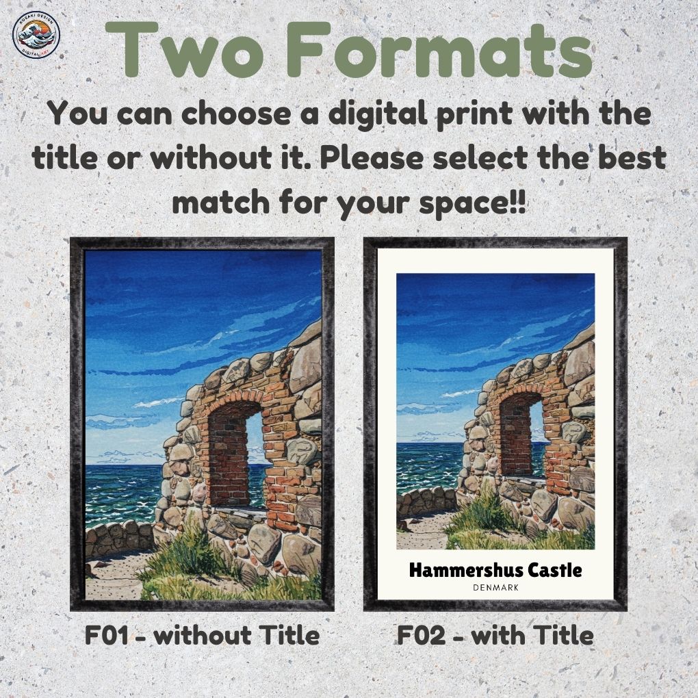 Bornholm Hammershus Castle Digital Art - Two Frame Types